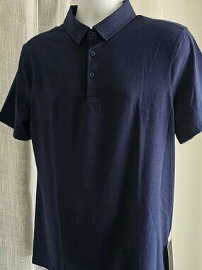 Lululemon Evolution Short Sleeve Polo Shirt Navy Size L NWT $ 88
